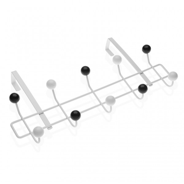 Porte-manteau mural blanc et noir 10x