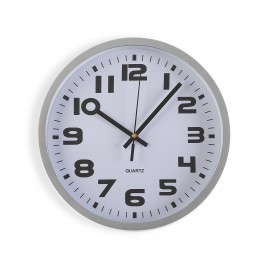 Horloge cuisine argent 25 cm