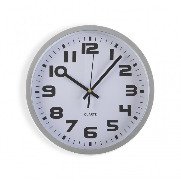 Reloj de Cocina plateado 25 cm