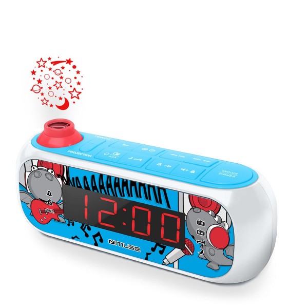 RADIO RELOJ PLL CON PROYECTOR azul