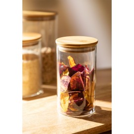 Recipient hermétique ronde en verre 1100 ml