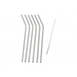 Pajitas acero inoxidable- set 6 unidades