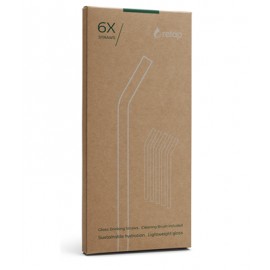 Glass straws (6x)
