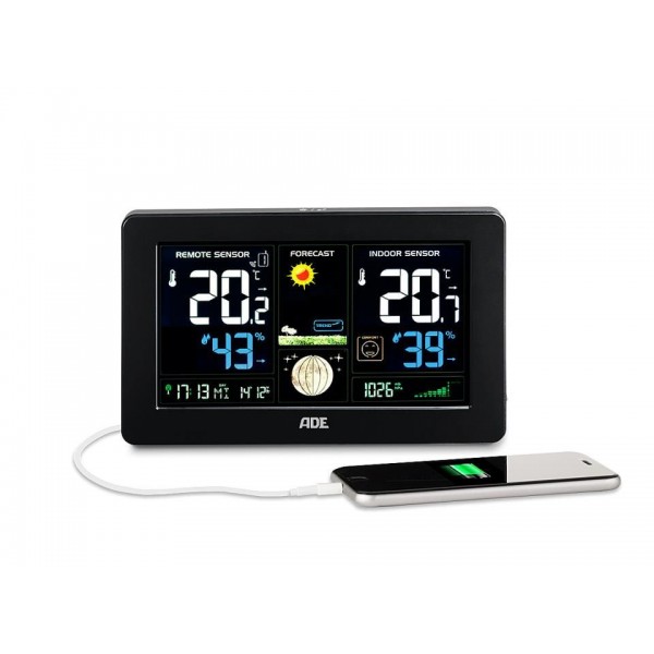 Estación meteorológica c/sensor ext. inalambrica