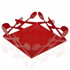 Support serviette rouge