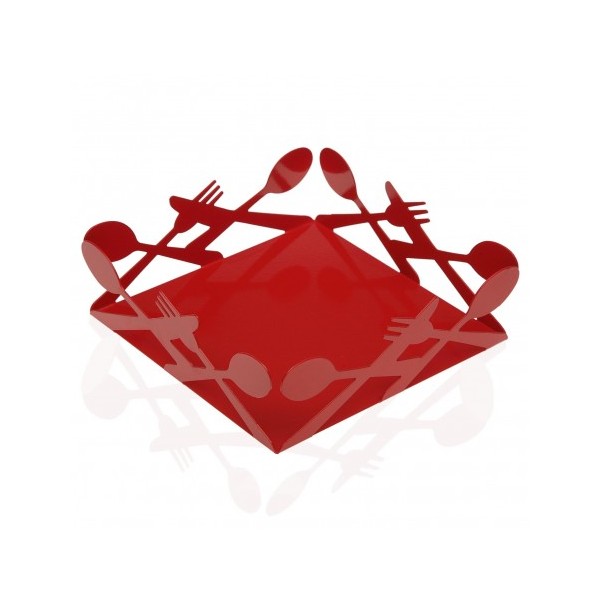 Support serviette rouge