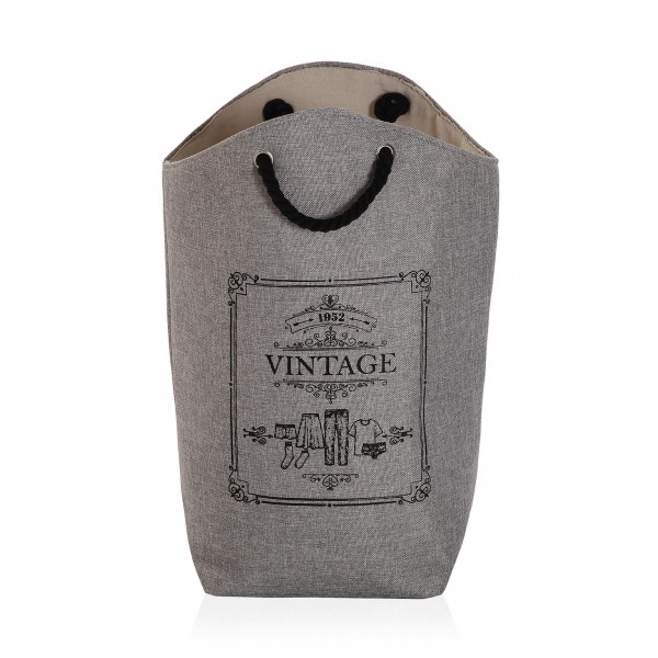 Bolsa ropa sucia gris vintage