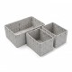 Set cestas rectangulares gris