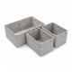Set de 3 cestes gris