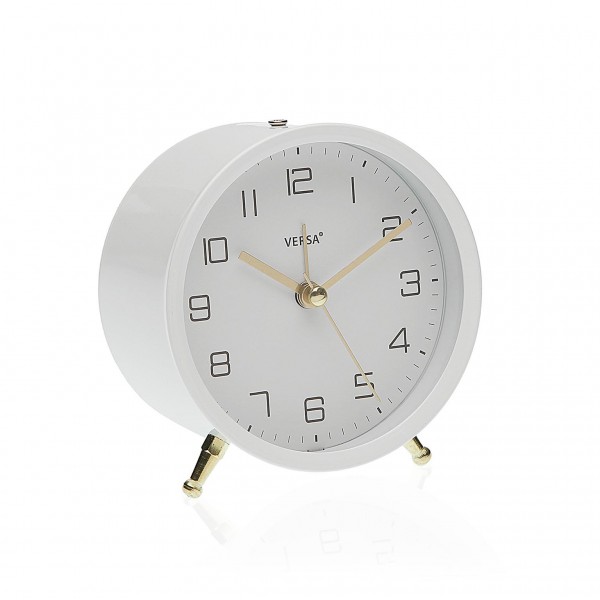 Reloj despertador blanco