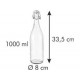 Botella 1000 ml con cierre clip