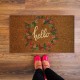Felpudo "Hello" corona de flores