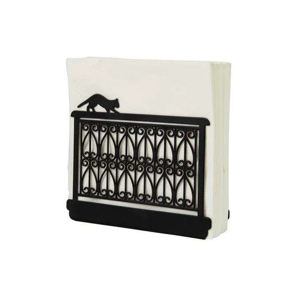 Porte serviettes chat noir