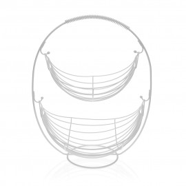 Frutero de dos pisos blanco