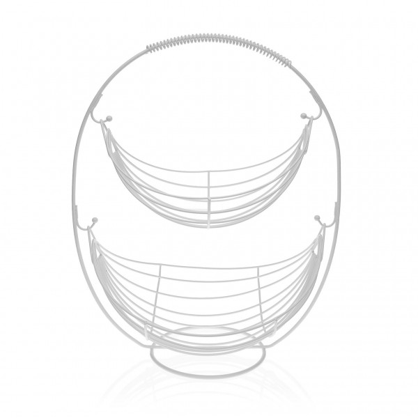 Frutero de dos pisos blanco