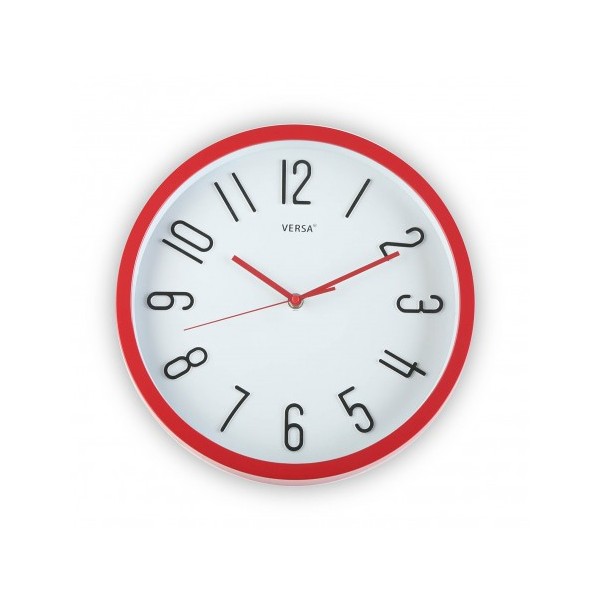 Horloge cuisine rouge 30 cm