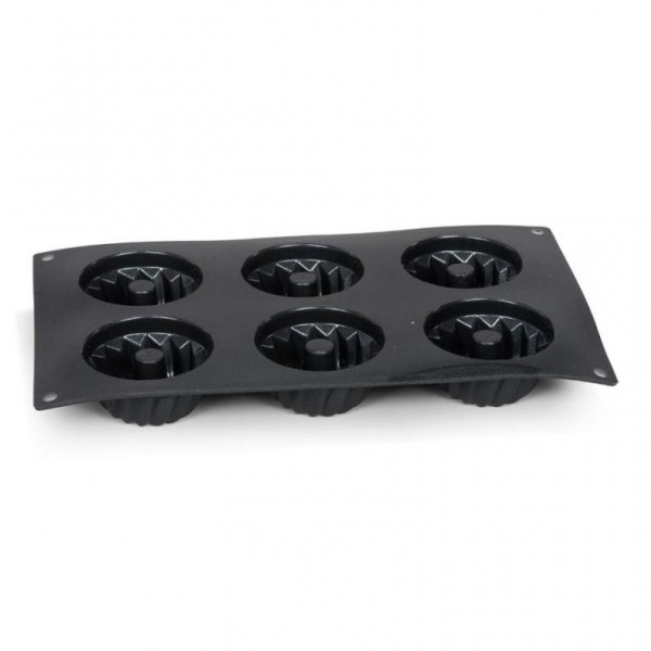 Moule en silicone platino pour 6 mini savarin