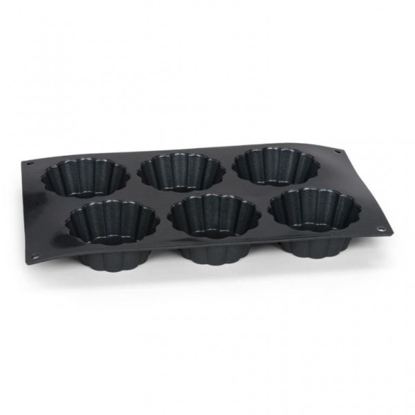Moule en silicone platino pour 6 muffins canalé