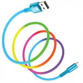 Cable de recharge USB type C or lightning rainbow