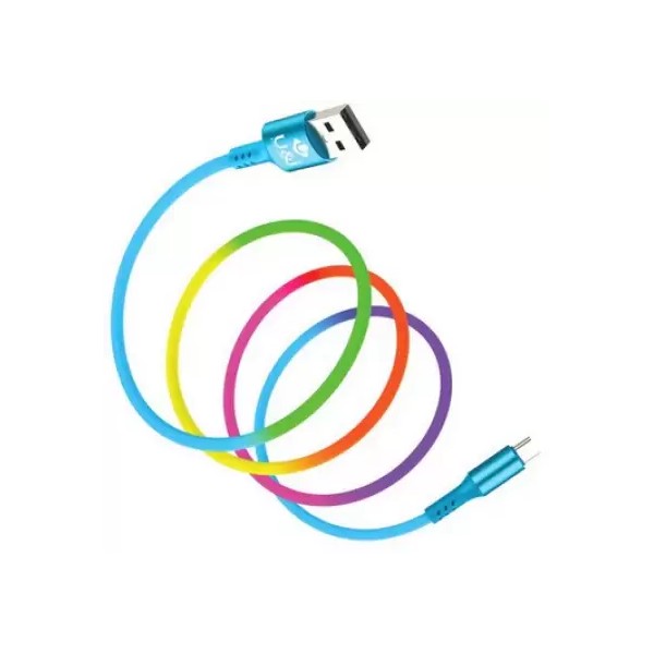 Cable de recharge USB type C or lightning rainbow