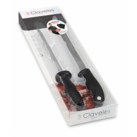 Set de cuchillo jamonero 25 cm. POM + chaira 20 cm