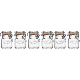 Set 6x tarros de vidrio para especias clip top Kilner