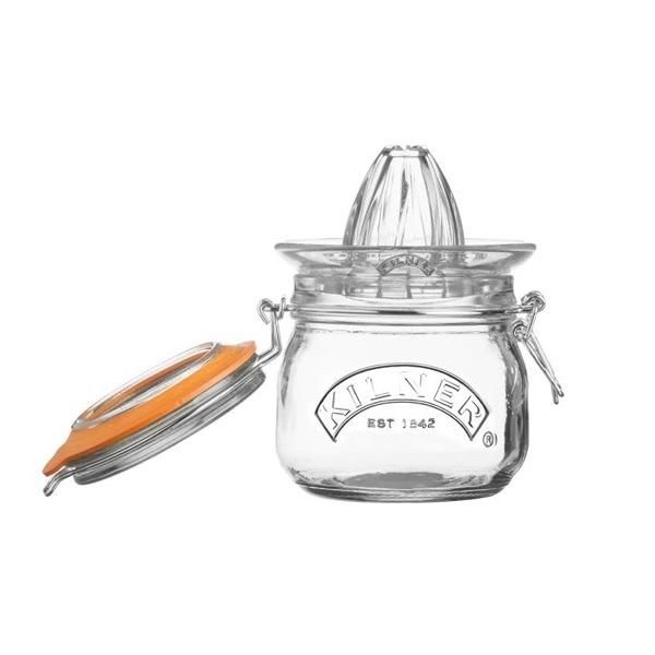 Pot en verre avec presse-agrumes