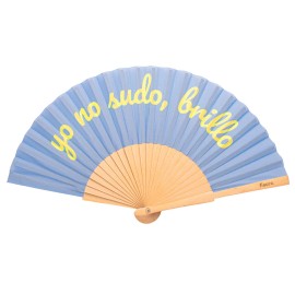Abanico "Yo no sudo, brillo "azul brilla en la oscuridad