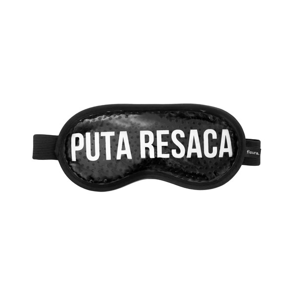 Antifaz de gel Puta resaca negro