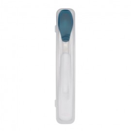 Cuillière en silicone avec etui bleu