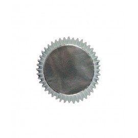 45 cápsulas mini cupcakes plata