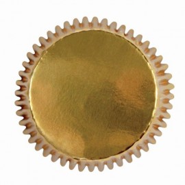 45 cápsulas mini cupcakes oro
