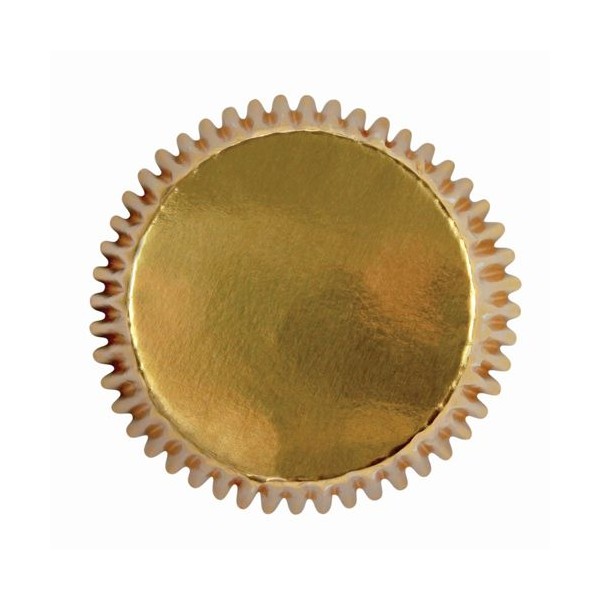 45 cápsulas mini cupcakes oro