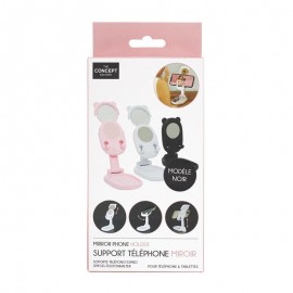 Soporte de teléfono con espejo