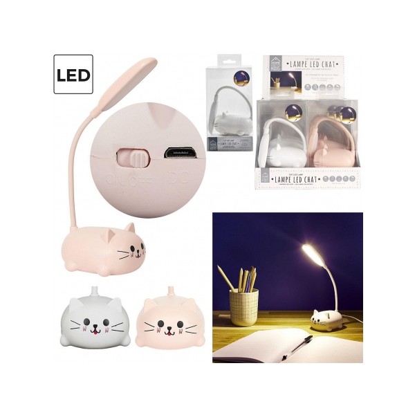 Lámpara led gato recargable