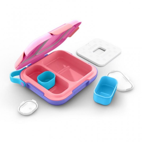 Fiambrera BENTO c/refrigerante Rosa