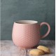 Taza 35cl. c/relieve HONEYCOMB pink gres
