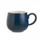 Taza 35cl. c/relieve CHEVRON navy gres