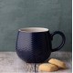 Taza 35cl. c/relieve CHEVRON navy gres