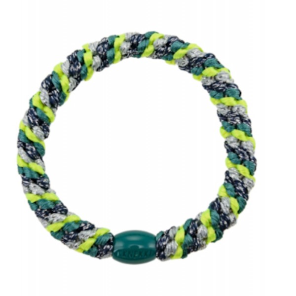 Goma Kknekki Mix petrol glitter y neon yellow