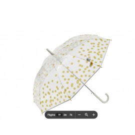 Parapluie automathique transparent pois