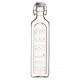 Botella de vidrio clip top c/indicador medida 1L