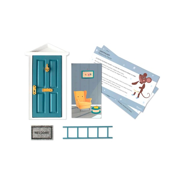 Porte Souris Pérez bleu