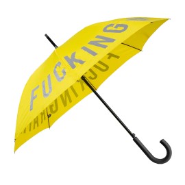 Parapluie Fucking rain jaune