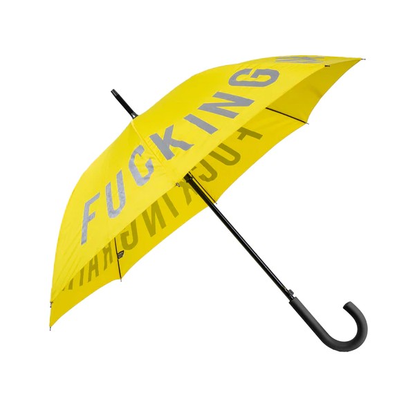 Parapluie Fucking rain jaune
