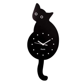 Reloj gato Negro