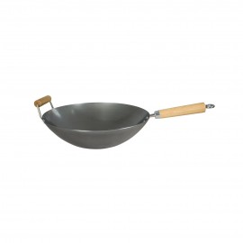 Wok acero carbono 34 cm