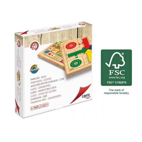 Parchis oca madera