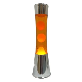 Lámpara lava tower doble naranja