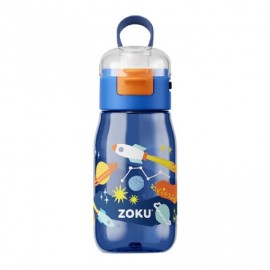Botella Zoku flip niños Cohetes 465ml